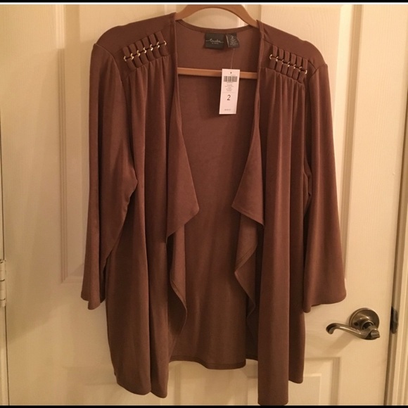 Chico's Jackets & Blazers - CHICOS NEW soft  jacket with gold on shoulders.